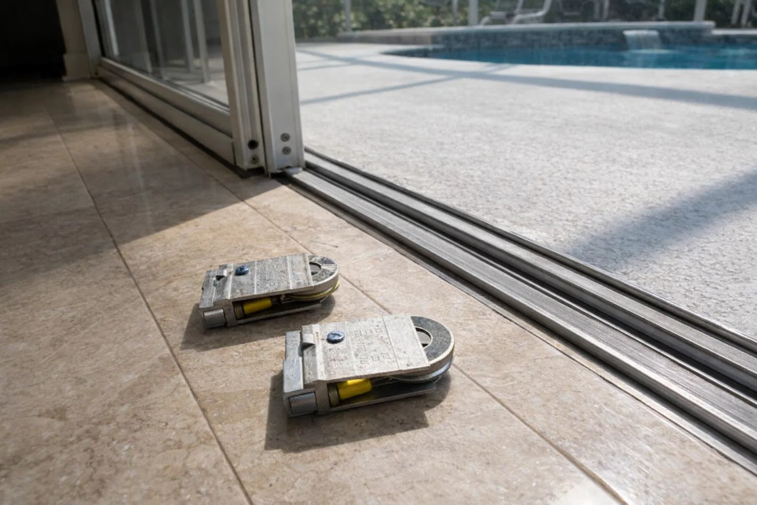 Replacing worn sliding door rollers